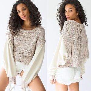 NEW with tags Free People Honey Cable Knit Pullover Sweater XL